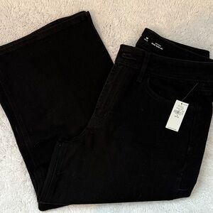 Old Navy Women's Dark Black Wide Leg Jeans